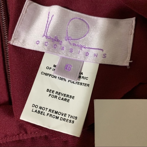 HAYLEY PAIGE OCCASIONS chiffon burgundy maxi 6 - Picture 9 of 11